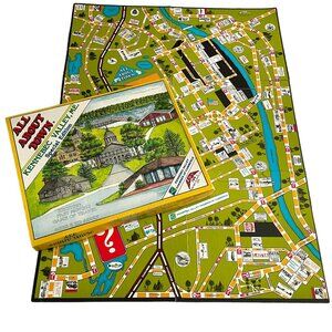 Vintage 1979 All About Town Board Game Kennebec Valley Maine Augusta Belgrade ++